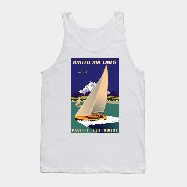 Vintage Travel - Pacific Northwest Tank Top by Culturio